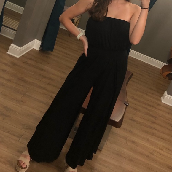 Strapless Black Jumpsuit - Picture 3 of 5